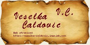 Veselka Ćaldović vizit kartica